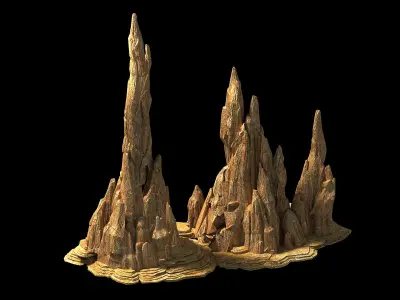 Battlestar - Desert Bizarre Boulder 02 3D model