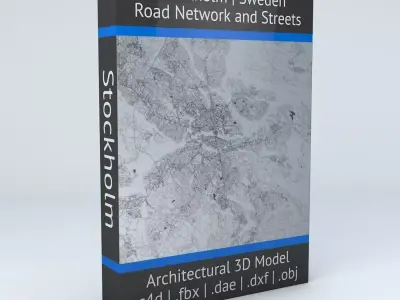 Stockholm Road Network and Streets 3D model