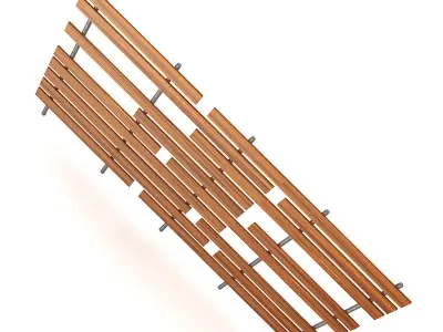 Wooden Fence 3D model