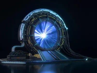 Scifi Portals Time Travel Devices 3D model