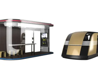  Tesla Robovan at Smart Bus Stop 