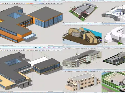 Pack SKP SCHOOL A1-A10 3D model