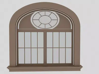 Pavilion Window 2 Low-poly 3D model