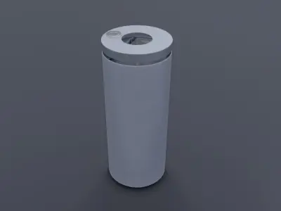 Animated Trash Can Low-Poly Version-1   Low-poly 3D model