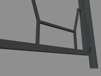 Fence 02 Low-poly 3D model