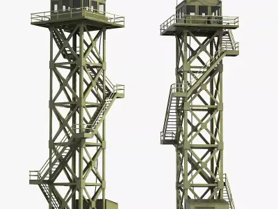 Watchtowers v3 Low-poly 3D model