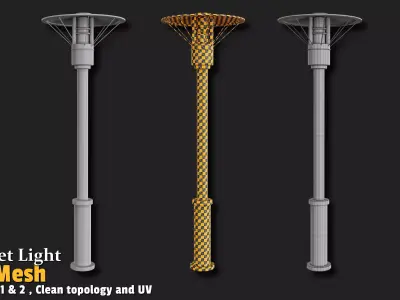 Street Light Low-poly 3D model