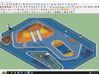 Sports area model 3D model