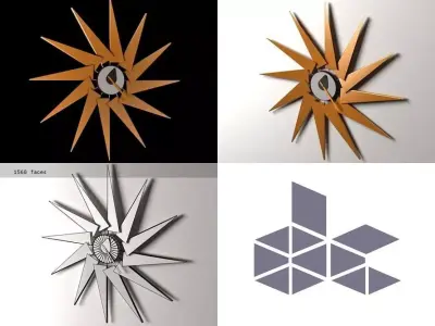 Turbine Clock Free 3D model