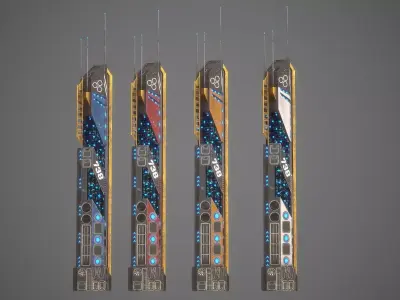 Sci-Fi Building-18 Low-poly 3D model