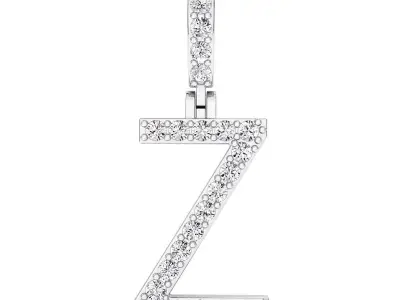 Alphabet Z-letter single row pendant 3D print model