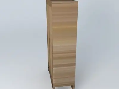 Crate and Barrel Blake Grey Wash 2Door Cabinet Free 3D model