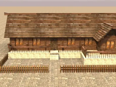 Medieval house sixteen 8 Low-poly 3D model