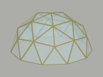 Greenhouse Dome Low-poly 3D model