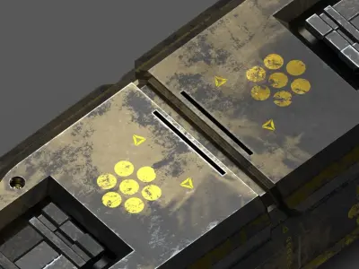 Sci-Fi Chest Game Ready Low-poly 3D model