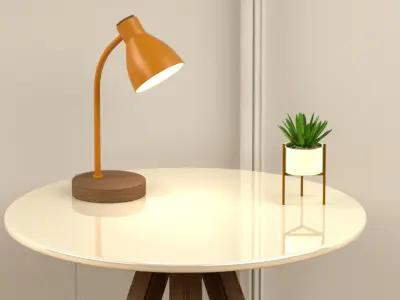 Lamp on Table 3D model