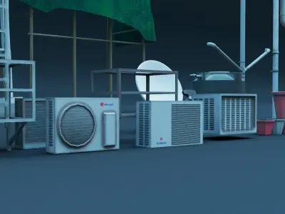 City Buildings Props 3D model