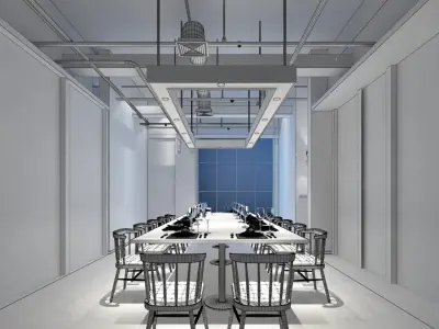 Business Restaurant - Coffee - Banquet  55 3D model