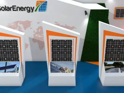 Freelance 3D Designer Dubai - Solar Energy Exhibition Stand 3D model