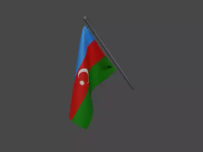 Azerbaijan flag Free 3D model purchase