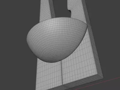 Wooden wall lamp Low-poly 3D model