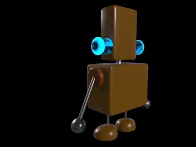 Sci - fi Robot Game ready - Low poly PBR 3d model Low-poly 3D model