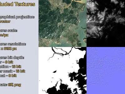 Fuqing China City Landscape 3D Model 3D model