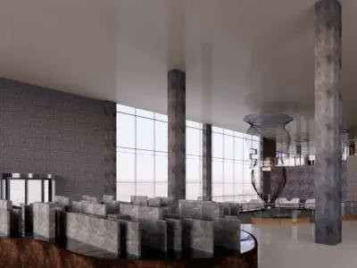 Revit Restaurant and Bar interior design 2016 3D model