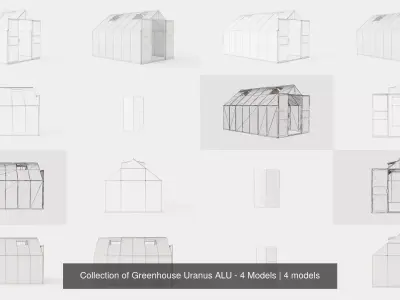 Collection of Greenhouse Uranus ALU - 4 Models 3D Model Pack
