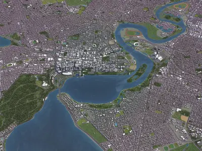 Perth - 3D City Model 3D Model Pack