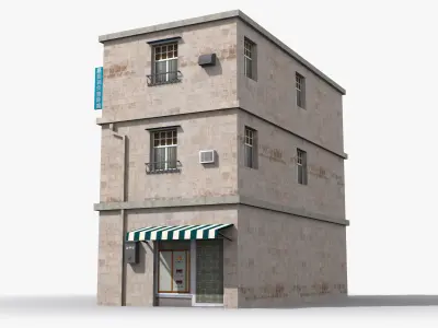 Japanese House x7 Low-poly 3D model purchase