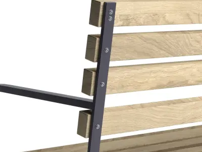 Bench  Low-poly 3D model