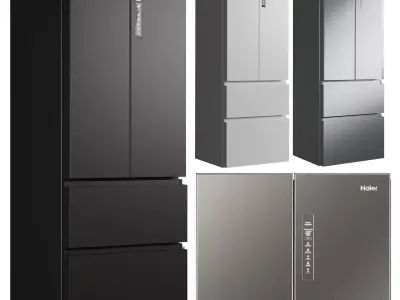 Haier Fridge freezer - HFR3718ENMM  Low-poly 3D model