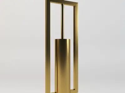 Brass Pendant light Free low-poly 3D model