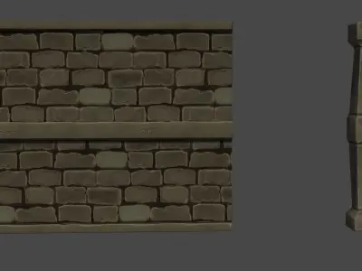 Dungeon pack - Low poly Hand painted 3d model Low-poly 3D model