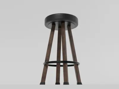 Bar stud high chair 3D model