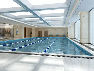 swimming pool Low-poly 3D model