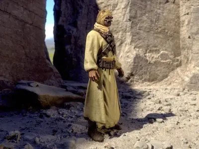 Tusken Raider Game ready model Low-poly 3D model