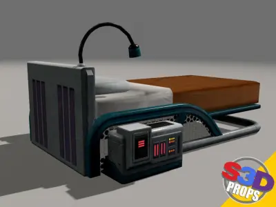 scifi bed 3D model
