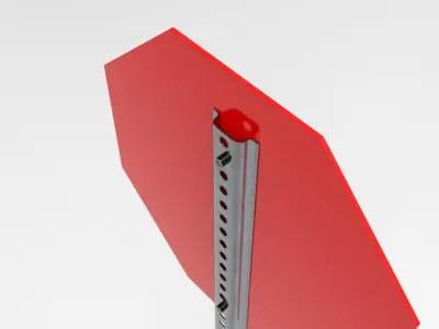 Stop Sign Low-poly 3D model