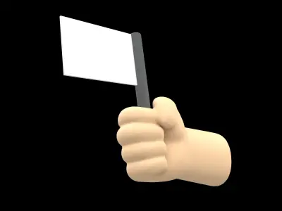 Surrender Icon v1 002 Low-poly 3D model