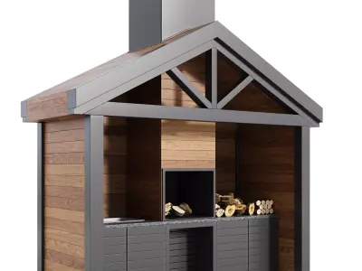 Modern Outdoor Kitchen 23 3D model