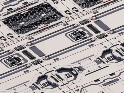 Mech Warrior Hard Surface Kitbash 6 of 20 3D model