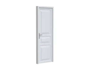 Single Door with molds and frame 3D model