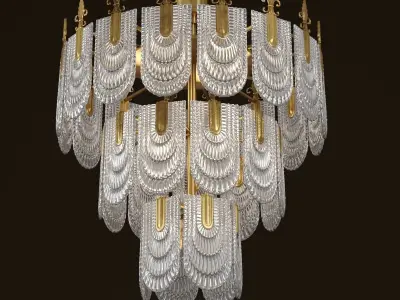 Large Italian Murano Chandelier 3D model