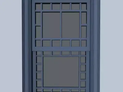 Window art deco 3D model
