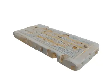 Ancient Egyptian Stone Tablet Hieroglyphs Low-poly 3D model