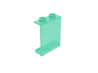 Transparent Turquoise Lego Windows Panels 3D model