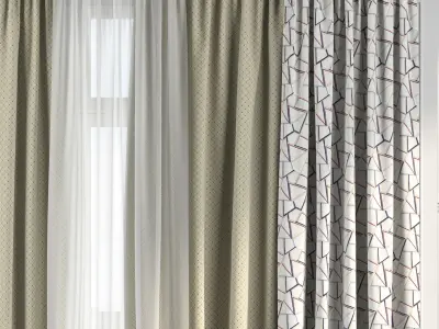 Curtain Set 173 3D model