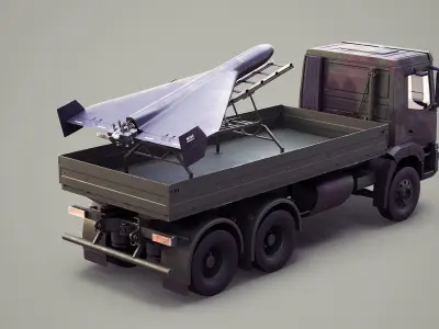  Military Transport Truck with Drone Launcher Geran-2 